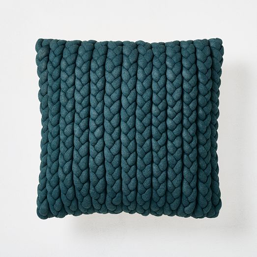 Braided Jersey Pillow Cover West Elm