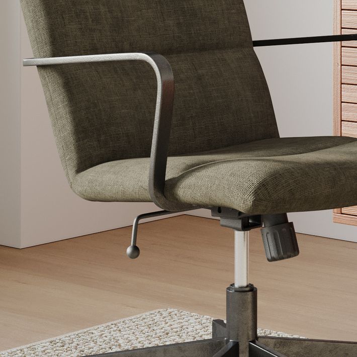 Cooper MidCentury HighBack Swivel Office Chair West Elm