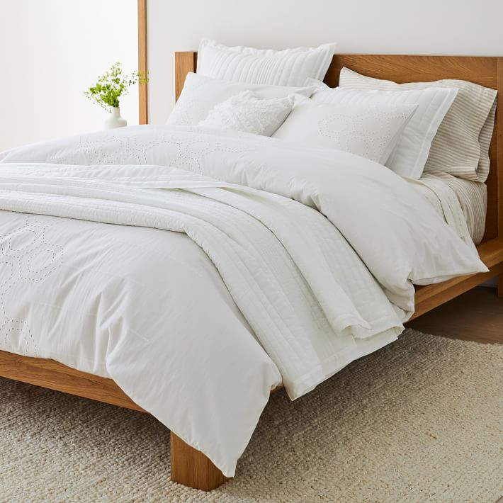 Organic Cotton Eyelet Duvet Cover & Shams West Elm