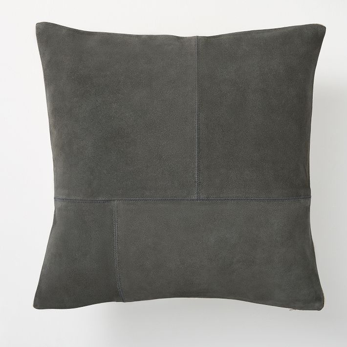 Pieced Suede Pillow Cover West Elm