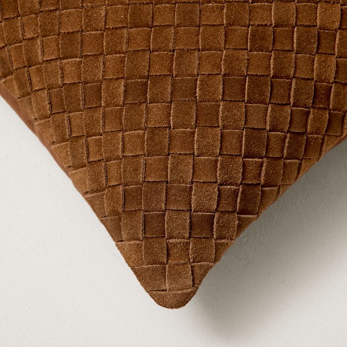 Woven Suede Pillow Cover West Elm