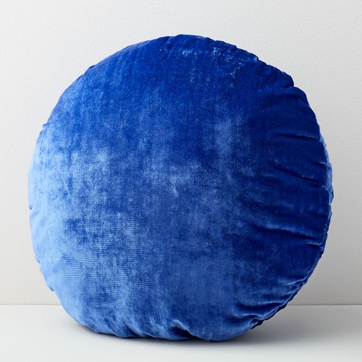 Round Lush Velvet Pillow West Elm