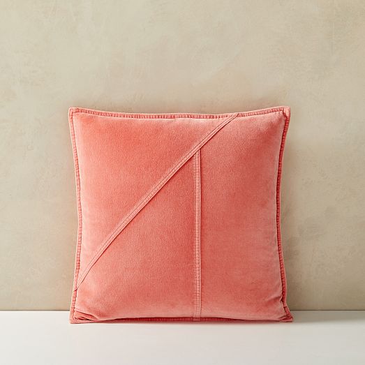 Washed Cotton Velvet Pillow Cover West Elm