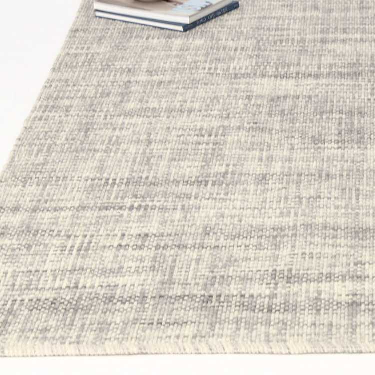 Mid-Century Heathered Basketweave Wool Rug | West Elm