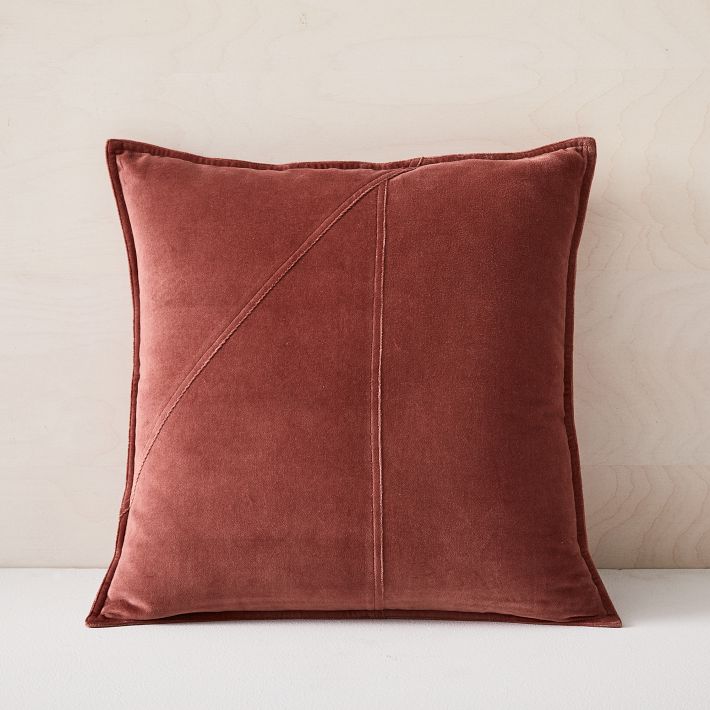 Washed Cotton Velvet Pillow Cover West Elm