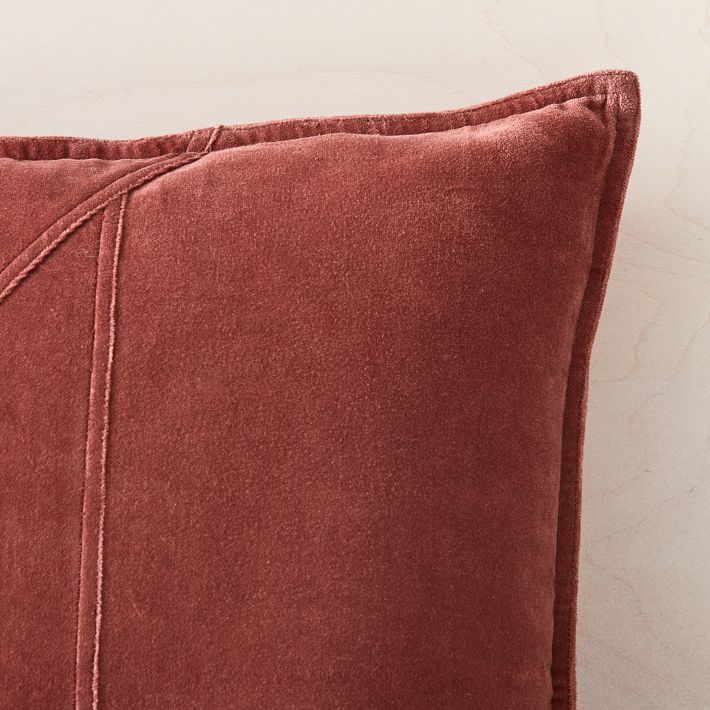 Washed Cotton Velvet Pillow Cover West Elm