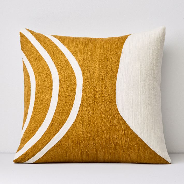 Crewel Rounded Pillow Cover West Elm