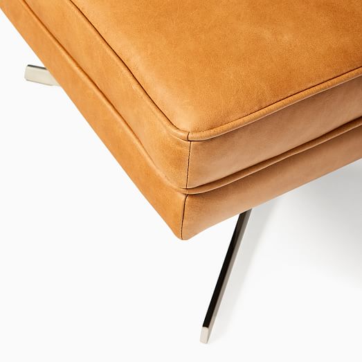Erik Leather Ottoman West Elm