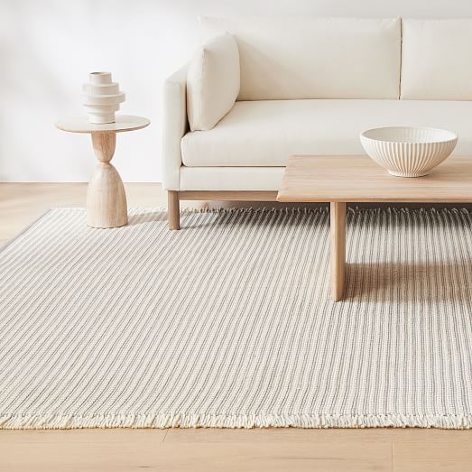 Mini Grid Fringe Rug West Elm