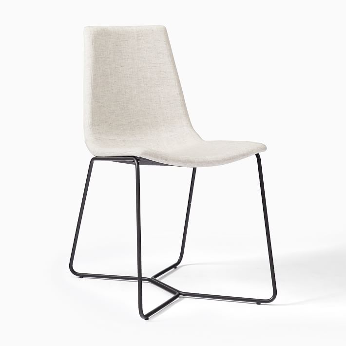 Slope Dining Chair, Performance Coastal Linen, Dove West Elm