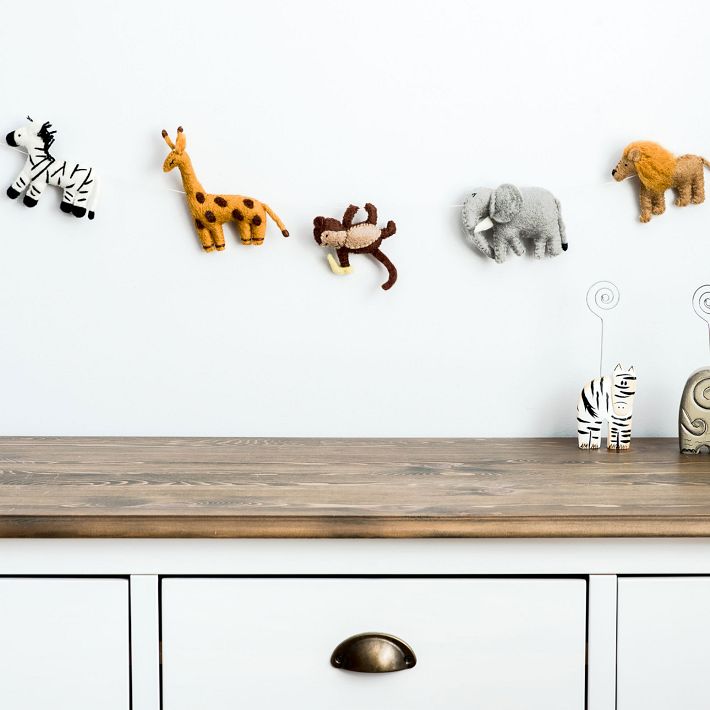 Nivas Collection Felted Safari Animal Garland West Elm