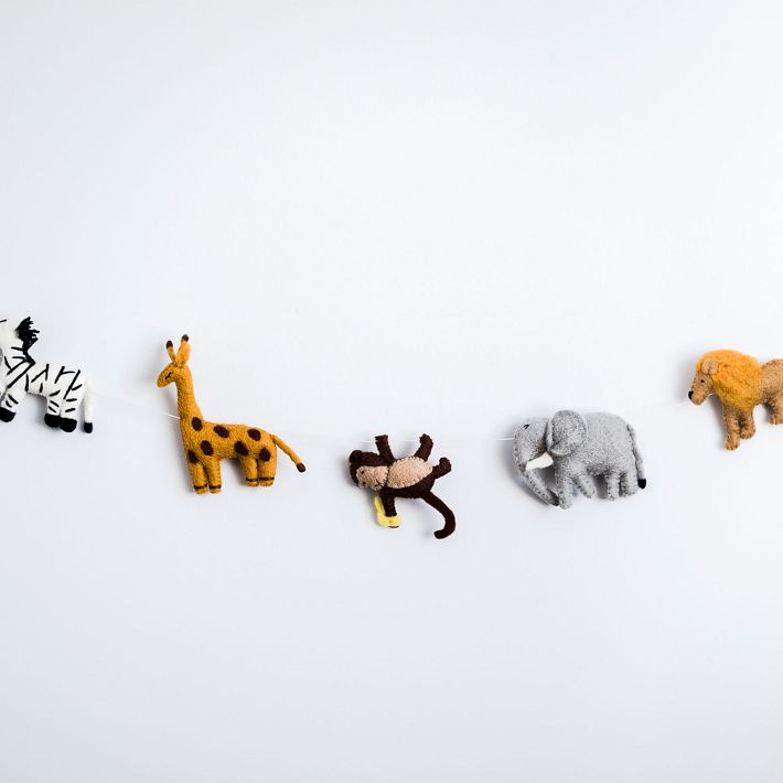 Nivas Collection Felted Safari Animal Garland West Elm