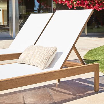 Playa Outdoor Textilene Stacking Chaise Lounger (Set of 2) | West Elm