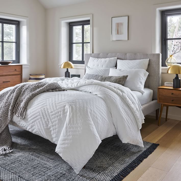 Parquet Texture Duvet Cover & Shams | West Elm