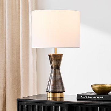 Metalized Glass USB Table Lamp - Large | Modern Light Fixtures | West Elm