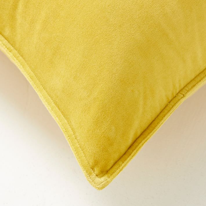 Washed Cotton Velvet Pillow Cover West Elm