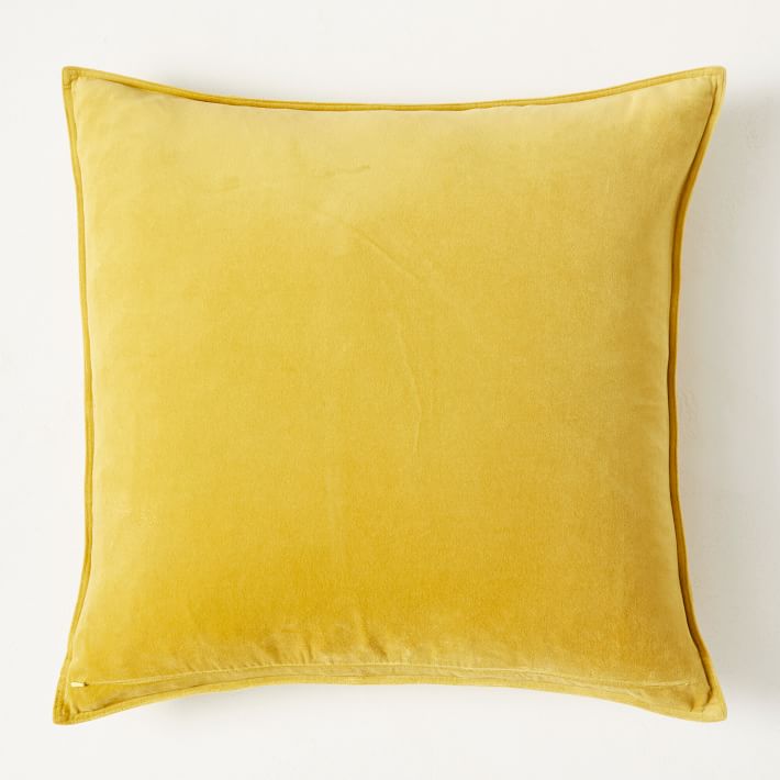 Washed Cotton Velvet Pillow Cover West Elm