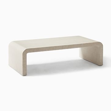 Solstice Whitewash Raffia Coffee Table