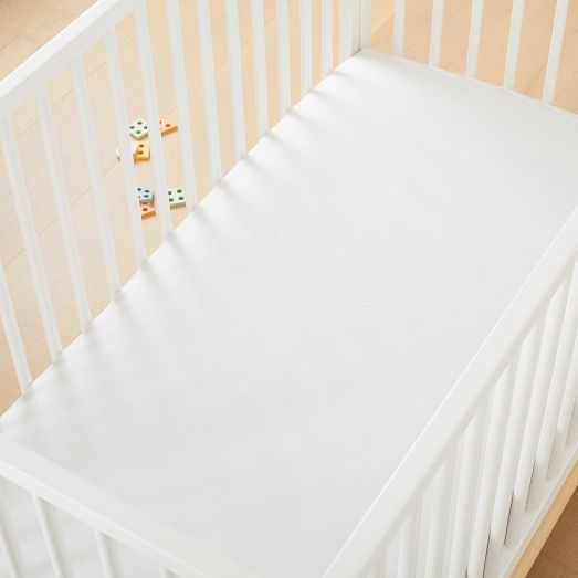 Soft Cotton Percale Crib Fitted Sheet West Elm