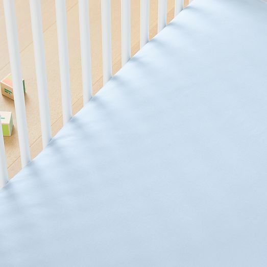 Soft Cotton Percale Crib Fitted Sheet West Elm