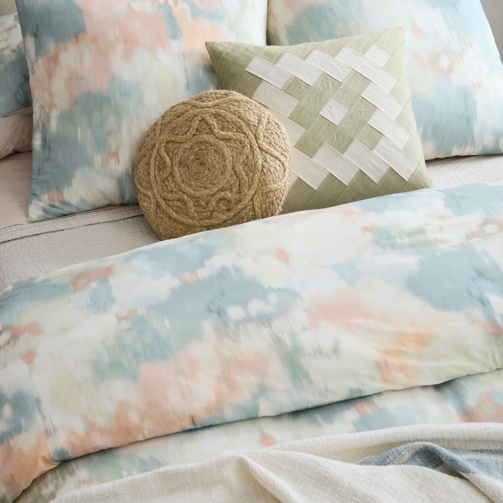 Floral Percale Ikat Duvet Cover & Shams West Elm