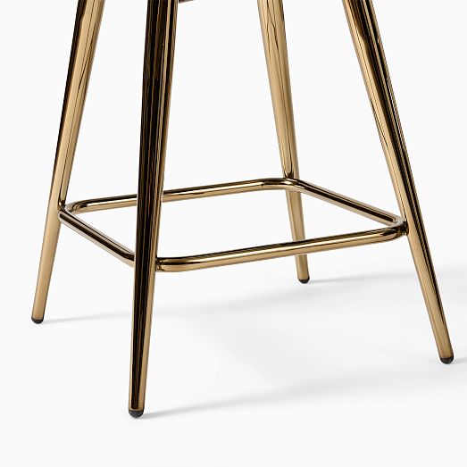 MidCentury Swivel Counter Stool Metal Legs West Elm