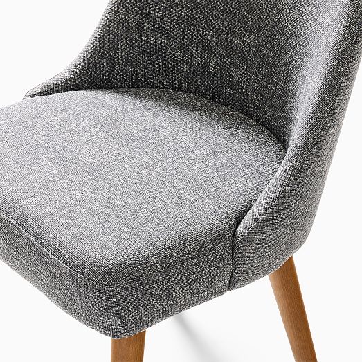 MidCentury Upholstered Dining Chair Wood Legs West Elm