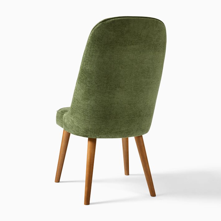 MidCentury High Back Dining Chair Wood Legs West Elm