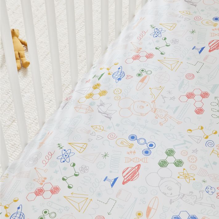 Ada Twist Doodle Crib Fitted Sheet West Elm