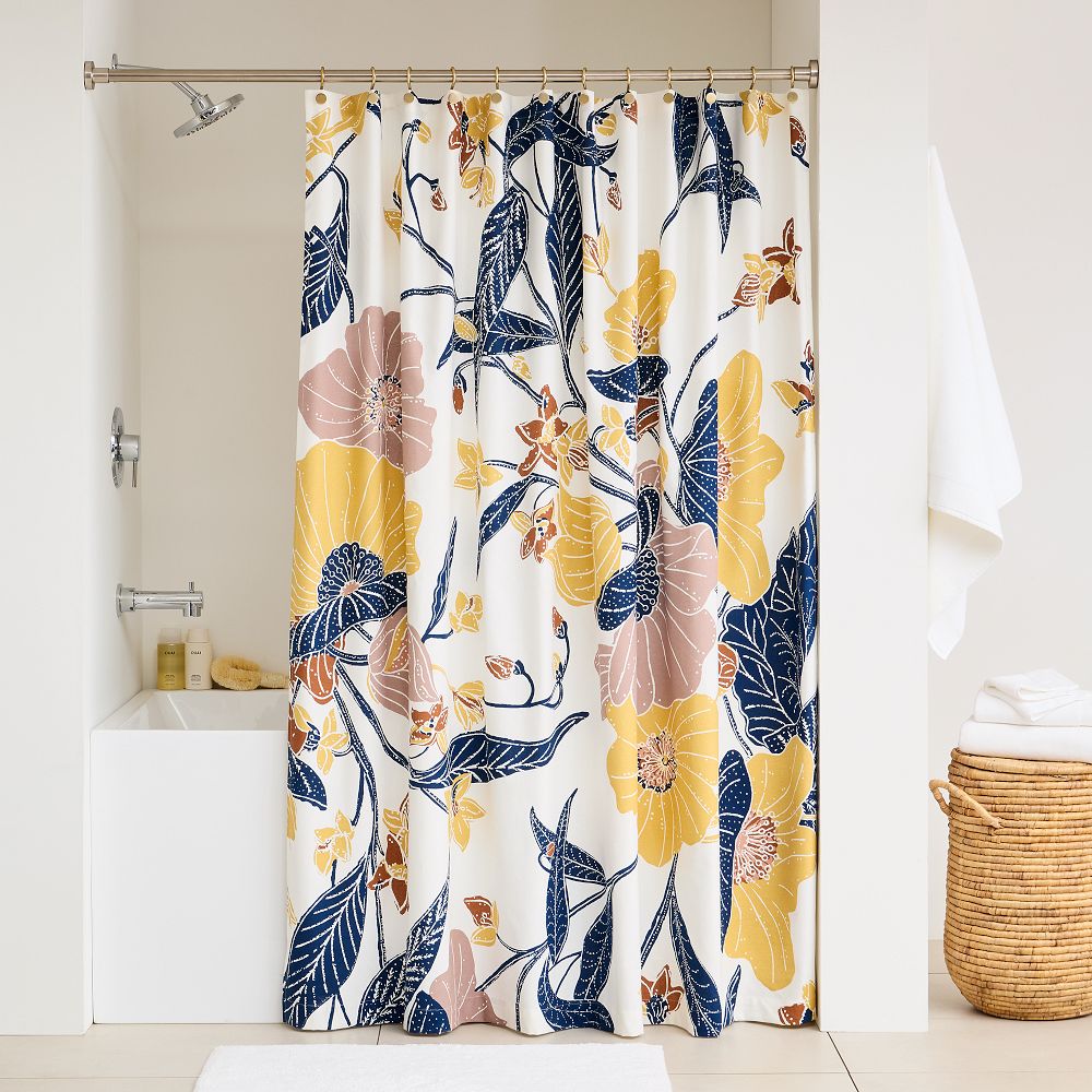 Poppy Floral Shower Curtain West Elm