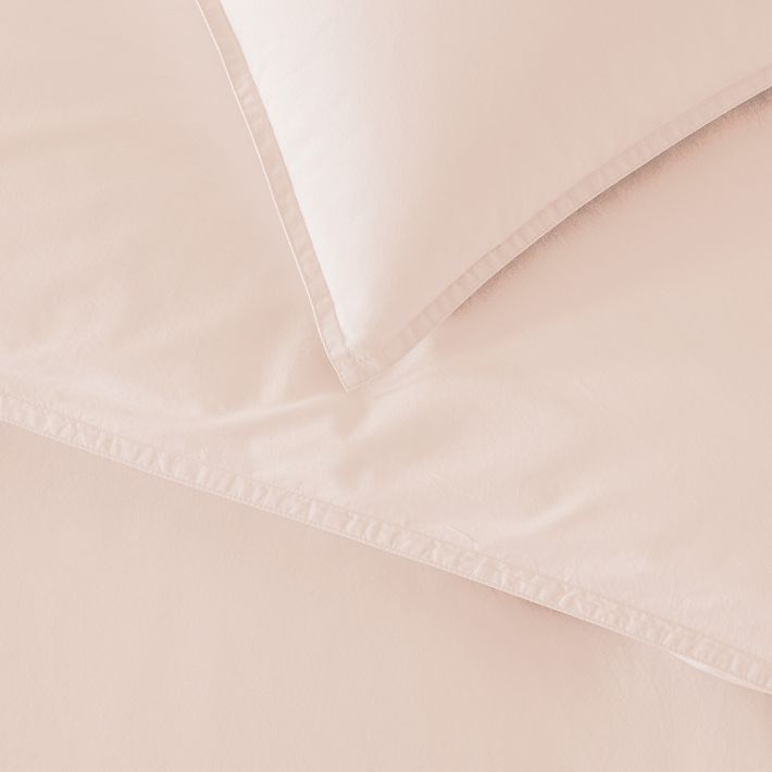 Organic Washed Cotton Percale Duvet Cover & Shams West Elm