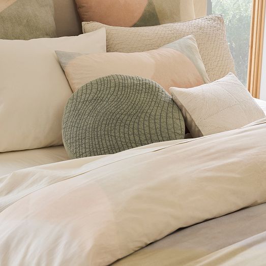 Wavy Quilted Pillow Cover West Elm
