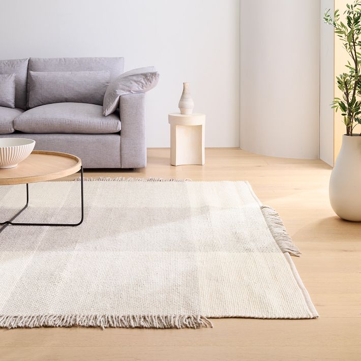 Fringe Plaid Rug West Elm
