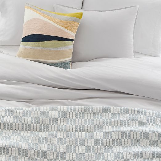 Geometric Grid Blanket West Elm