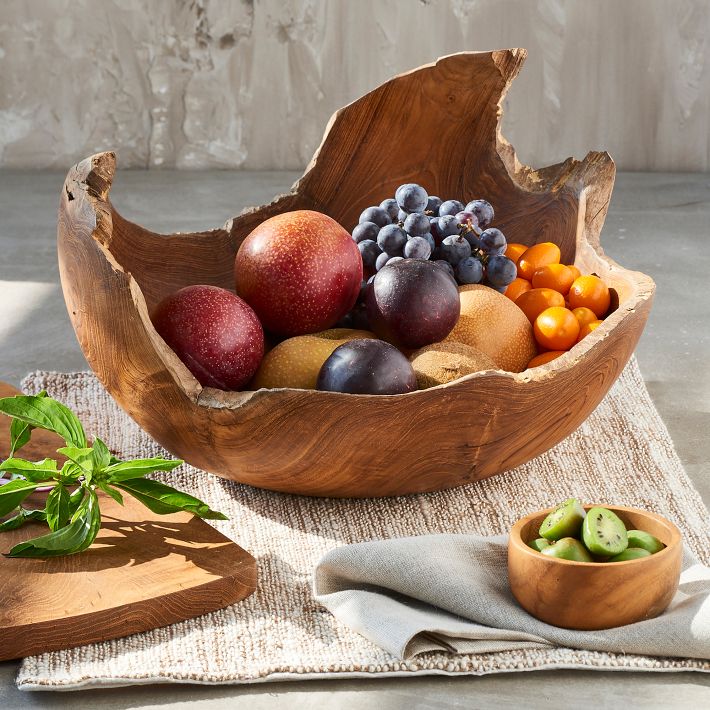 Takara Teak Wood Live Edge Bowl