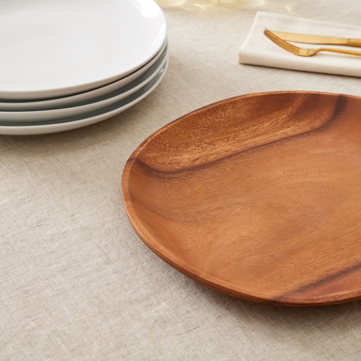 Organic Shaped Wood Charger | West Elm