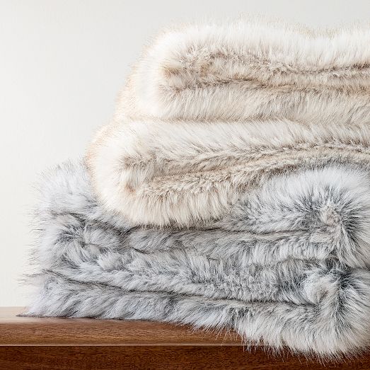 Faux Fox Fur Throw West Elm