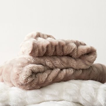 Faux Fur Cascade Throw | West Elm