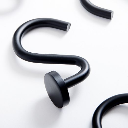 Modern Shower Curtain Rings (Set of 12), Bathroom Hardware West Elm