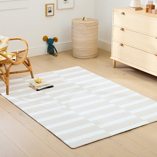 Wander & Roam Reversible Antelope & Stripe Playmat | West Elm