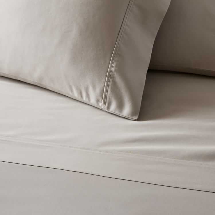 400ThreadCount Organic Sateen Wide Hem Sheet Set West Elm