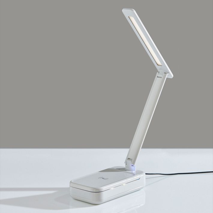 UV-C Sanitizing Desk Lamp w/ Wireless Charging Smart Switch | Modern ...