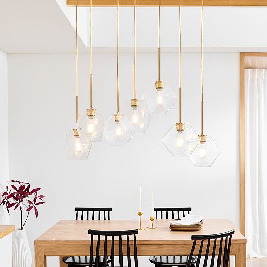 Sculptural 7-Light Faceted Chandelier | West Elm