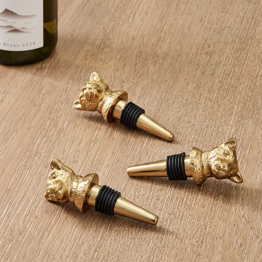 Dapper Animal Bottle Stoppers (Set of 3) West Elm