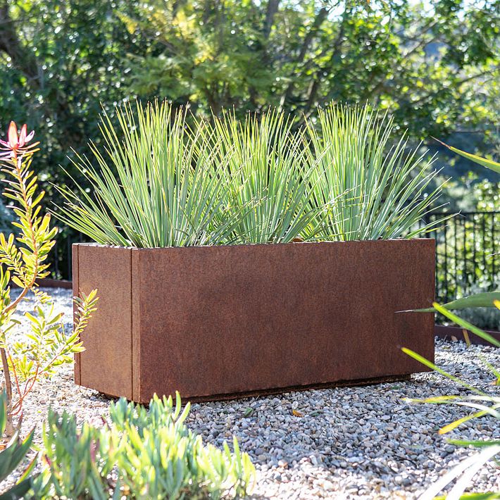 Veradek Corten Steel Indoor/Outdoor Planters West Elm