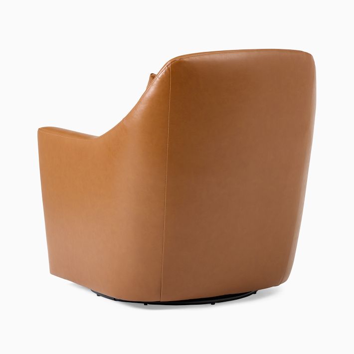 Dallas Leather Swivel Chair West Elm