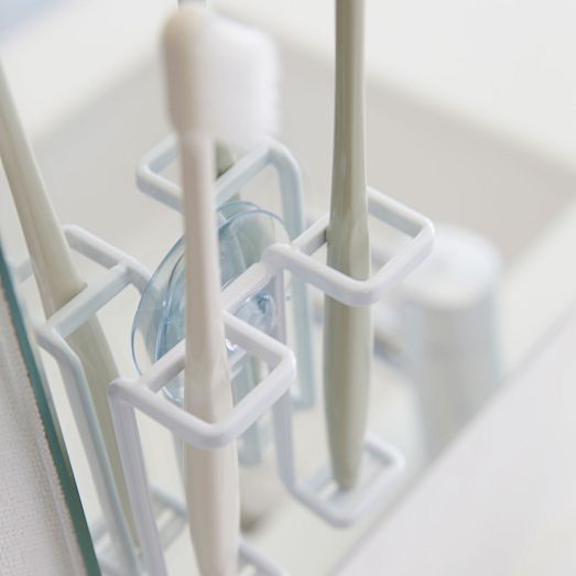 Yamazaki Suction Cup Toothbrush Holder White West Elm