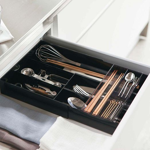 Yamazaki Tower Expandable Cutlery Drawer Organizer | West Elm