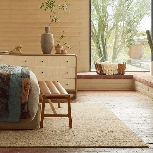 Mini Pebble Wool Jute Rug West Elm