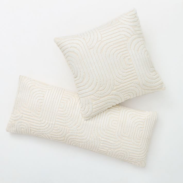 Matelasse Labyrinth Pillow Cover West Elm